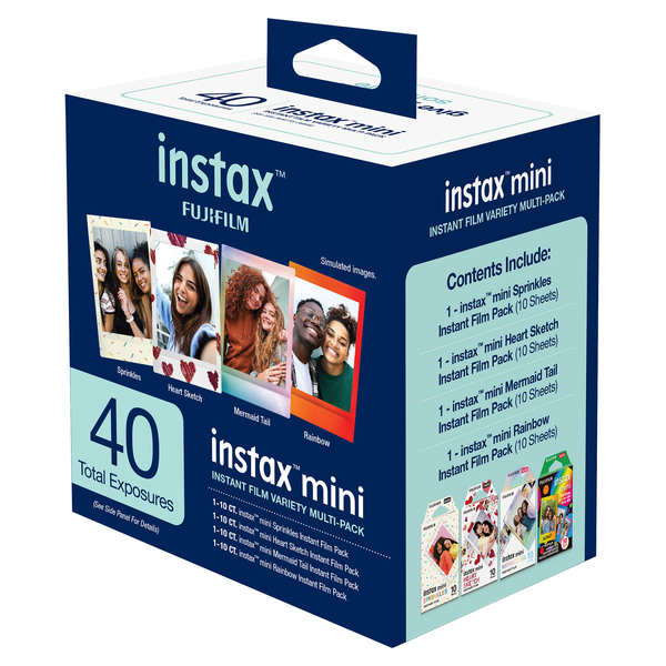 FUJIFILM 600024716 instax mini Film Variety Multipack, 40 Count