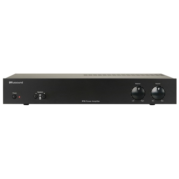 Russound P75 75-Watt 2-Channel Dual-Source Amplifier with Automatic Switching and Support for 2 Speaker Pairs, Bridgeable to 160 Watts Mono, PS75